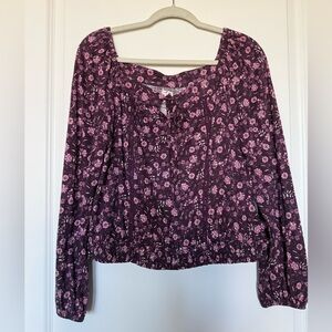 SO Purple Floral Women's Blouse